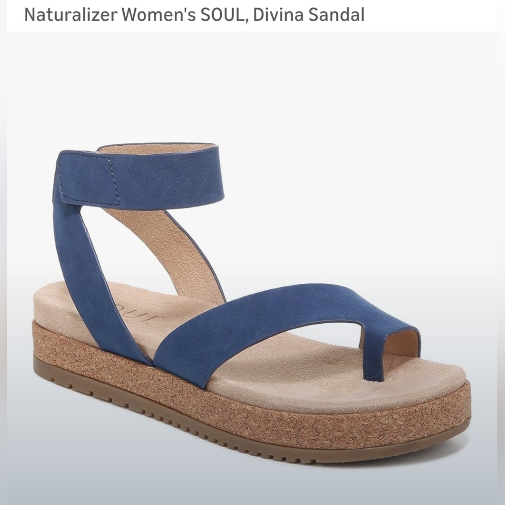 Soul Naturalizer Divina BLUE Suede  Sandals Size 10M
